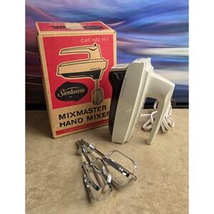 Vintage Sunbeam Mixmaster Hand Mixer, In Original Box, 1960's, Tested & Works
